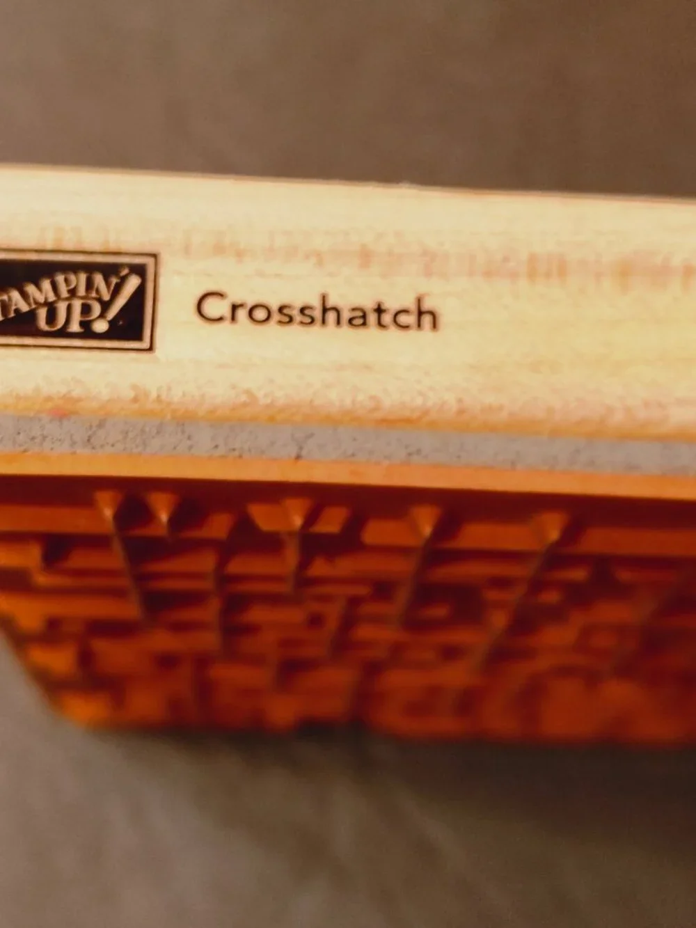 Stampin Up 2005 Crosshatch Large Background Rubber Stamp